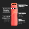 image:imageGatorade Overtime 22oz Stainless Steel Water Bottle Twist Cap GreyNeon YellowLight Blue