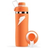 image:imageGatorade Overtime 22oz Stainless Steel Water Bottle Twist Cap GreyNeon YellowOrange