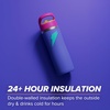 image:imageGatorade Overtime 22oz Stainless Steel Water Bottle Twist Cap GreyNeon YellowPurplePink
