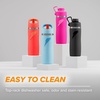 image:imageGatorade Overtime 22oz Stainless Steel Water Bottle Twist Cap GreyNeon YellowRoyal Blue