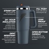 image:imageGatorade Overtime 32oz Stainless Steel Water Bottle Twist Cap Royal BlueGraphite