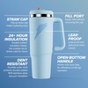 image:imageGatorade Overtime 32oz Stainless Steel Water Bottle Twist Cap Royal BlueLight Blue