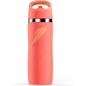 image:imageGatorade Overtime 22oz Stainless Steel Water Bottle Twist Cap GreyNeon YellowCoral