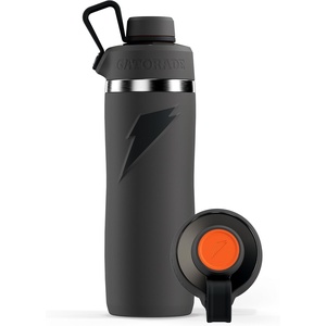 image:imageGatorade Overtime 22oz Stainless Steel Water Bottle Twist Cap GreyNeon YellowGrey