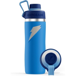 image:imageGatorade Overtime 22oz Stainless Steel Water Bottle Twist Cap GreyNeon YellowRoyal BlueNavy