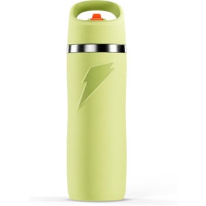 image:imageGatorade Overtime 22oz Stainless Steel Water Bottle Twist Cap GreyNeon YellowYellow