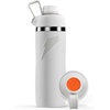 image:imageGatorade Overtime 22oz Stainless Steel Water Bottle Twist Cap White22 Ounces Pack of 6