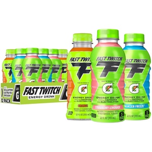 image:imageFast Twitch Energy Drink from the Makers of Gatorade Glacier Freeze Strawberry Lemonade Orange Variety Pack 12 Fl Oz Pack of 12