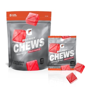 image:imageGatorade Energy Chews Fruit Punch Caffeine Free B12 106 oz  100 Calorie Pouches 16 PackFruit Punch