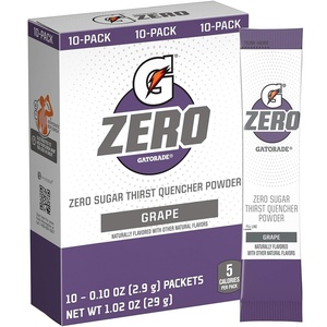 image:imageGatorade G Zero Powder Grape 010oz Pack of 10