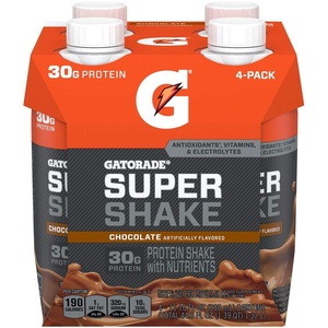 image:imageGatorade Super Shake Chocolate 30g Protein 116 Fl oz Carton Pack of 4Chocolate