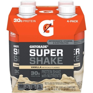 image:imageGatorade Super Shake Chocolate 30g Protein 116 Fl oz Carton Pack of 4Vanilla