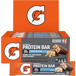 image:imageGatorade Whey Protein Bars Cookies amp Crme 28 oz bars Pack of 12 20g of protein per barCookies And Cream