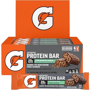image:imageGatorade Whey Protein Bars Cookies amp Crme 28 oz bars Pack of 12 20g of protein per barMint Chocolate Crunch