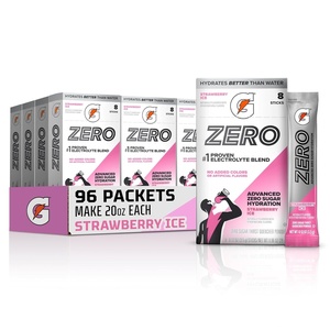 image:imageGatorade Zero Sugar Powder Fruit Punch 96 Servings  Electrolyte Powder Drink Mix No Artificial Flavors No Added Colors Zero Sugar Sports Drinks HydrationStrawberry