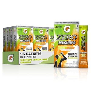 image:imageGatorade Zero Sugar Powder Fruit Punch 96 Servings  Electrolyte Powder Drink Mix No Artificial Flavors No Added Colors Zero Sugar Sports Drinks HydrationMashups Lemon LimeOrange
