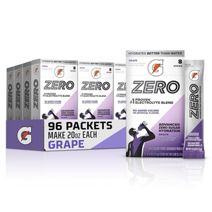 image:imageGatorade Zero Sugar Powder Fruit Punch 96 Servings  Electrolyte Powder Drink Mix No Artificial Flavors No Added Colors Zero Sugar Sports Drinks HydrationGrape