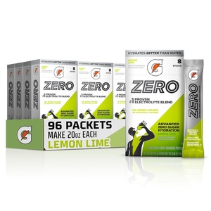 image:imageGatorade Zero Sugar Powder Fruit Punch 96 Servings  Electrolyte Powder Drink Mix No Artificial Flavors No Added Colors Zero Sugar Sports Drinks HydrationLemon Lime