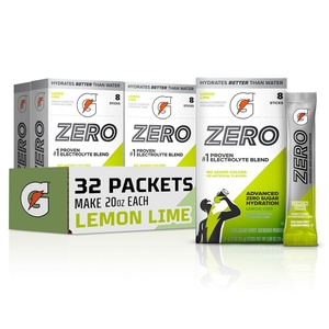 image:imageGatorade Zero Sugar Powder Lemon Lime 32 Servings  Electrolyte Powder Drink Mix No Artificial Flavors No Added Colors Zero Sugar Sports Drinks HydrationLemon Lime