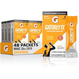 image:imageGatorlyte Powder Cherry Lime Makes 169 Fl Oz Pack of 48  Lower Sugar Specialized Blend of 5 Electrolytes No Artificial Sweeteners or Flavors 1 pack mixes with 169oz 500ml waterOrange
