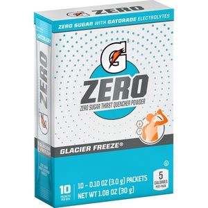 image:imageGatorade  Sports Drinks G Zero Powder Packets Glacier Freeze 010 OuncePack of 10
