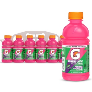 image:imageGatorade Lower Sugar Sports Drink Rain Berry 20 fl oz Bottles 6 Pack  75 Less Sugar No Artificial Flavors No Artificial Sweeteners No Artificial Colors Electrolyte Sports Drink HydrationRain Berry