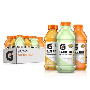 image:imageGatorlyte Rapid Rehydration Electrolyte Drink 3 Flavor Variety Pack 20 20 fl oz Bottles 12 Pack Specialized Blend of 5 Electrolytes Lower Sugar No Artificial Sweeteners No Artificial Flavors Gatorade HydrationLime Cucumber Variety