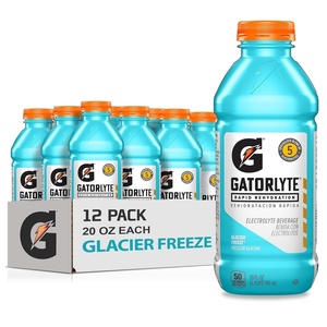 image:imageGatorlyte Rapid Rehydration Electrolyte Drink Pineapple Mango 20 fl oz Bottles 12 Pack Specialized Blend of 5 Electrolytes Lower Sugar No Artificial Sweeteners No Artificial Flavors Gatorade HydrationGlacier Freeze