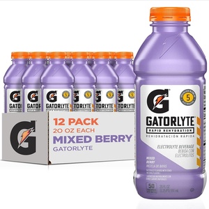image:imageGatorlyte Rapid Rehydration Electrolyte Drink Pineapple Mango 20 fl oz Bottles 12 Pack Specialized Blend of 5 Electrolytes Lower Sugar No Artificial Sweeteners No Artificial Flavors Gatorade HydrationMixedberry Berry
