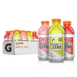 image:imageGatorlyte Zero Sugar Rapid Rehydration Electrolyte Drink Lemon Lime 20 fl oz Bottles 12 Pack Specialized Blend of 5 Electrolytes Zero Sugar 15 Calories No Artificial Sweeteners No Artificial Flavors Gatorade HydrationZero Variety Pack