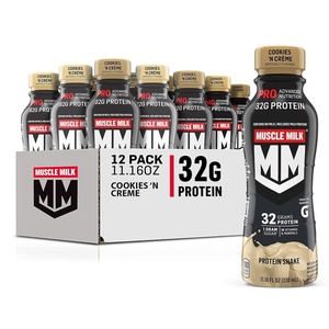 image:imageMuscle Milk Pro Series Protein Shake Knockout Chocolate 32g Protein 1116 Fl Oz Pack of 12Cookies  Cream