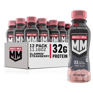 image:imageMuscle Milk Pro Series Protein Shake Knockout Chocolate 32g Protein 1116 Fl Oz Pack of 12Strawberry