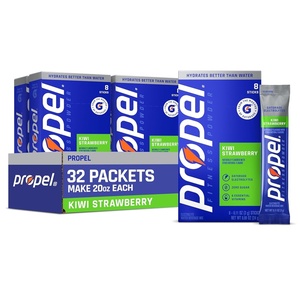 image:imagePropel Electrolyte Powder Drink Mix Grape 32 Servings  Zero Sugar Enhanced Water Beverage Gatorade Electrolytes Vitamins No Added Colors No Artificial Flavors HydrationKiwi Strawberry
