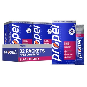 image:imagePropel Electrolyte Powder Drink Mix Grape 32 Servings  Zero Sugar Enhanced Water Beverage Gatorade Electrolytes Vitamins No Added Colors No Artificial Flavors HydrationBlack Cherry