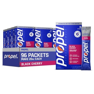 image:imagePropel Electrolyte Powder Drink Mix Grape 96 Servings  Zero Sugar Enhanced Water Beverage Gatorade Electrolytes Vitamins No Added Colors No Artificial Flavors HydrationBlack Cherry