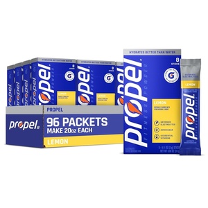 image:imagePropel Electrolyte Powder Drink Mix Grape 96 Servings  Zero Sugar Enhanced Water Beverage Gatorade Electrolytes Vitamins No Added Colors No Artificial Flavors HydrationLemon