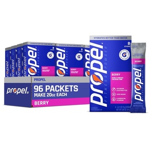 image:imagePropel Electrolyte Powder Drink Mix Grape 96 Servings  Zero Sugar Enhanced Water Beverage Gatorade Electrolytes Vitamins No Added Colors No Artificial Flavors HydrationBerry