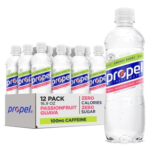 image:imagePropel Energy Boost Zero Calorie Flavored Water with Electrolytes and Caffeine 3 Flavor Variety Pack 169 fl oz Bottles 12 PackPassionfruit Guava